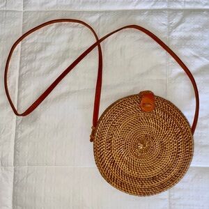 Round Crossbody Woven Rattan Basket Bag🧺